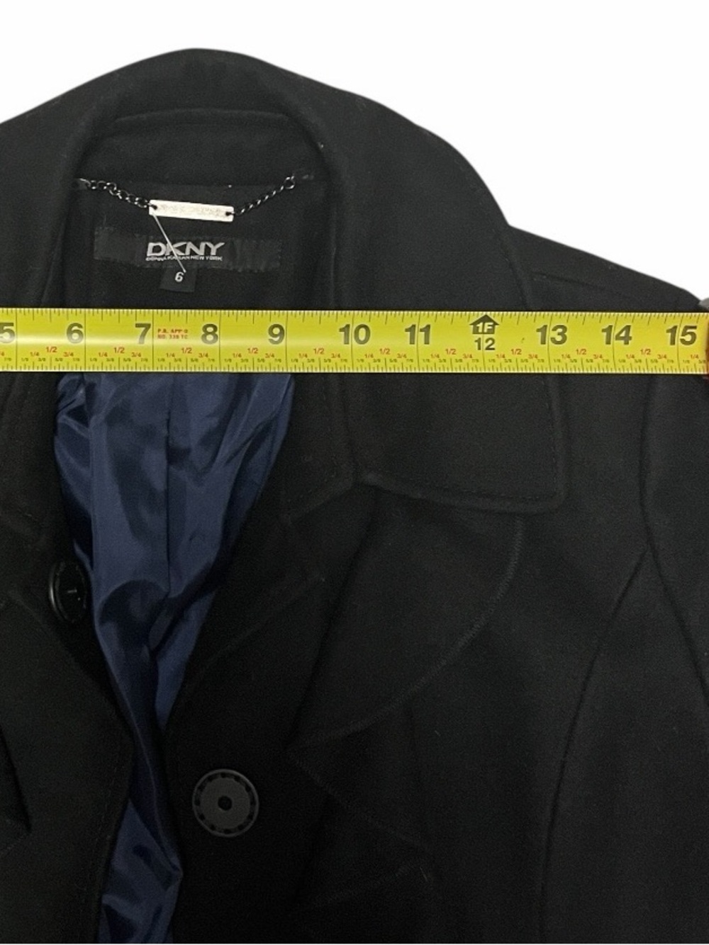 Double Ruffle Pleated Pea Coat - Picture 15 of 15
